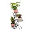 Elise Metal Çiçeklik 3 Raflı 65 cm Siyah