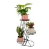 Elise Metal Çiçeklik 3 Raflı 65 cm Siyah