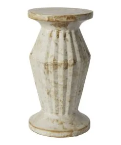 Formasa Seramik Saksı Standı 1 Raflı 40 cm Kirli Beyaz