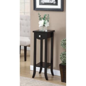 Margot Ahşap Çiçeklik Sehpa 2 Raflı 82 cm Espresso