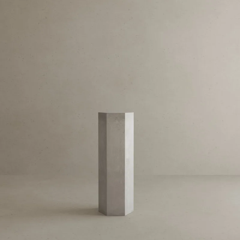 Mossa Beton Saksı Standı 1 Raflı 51 cm Açık Gri