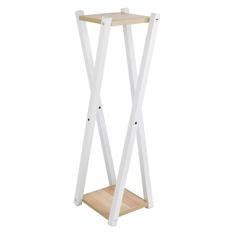 Perla Ahşap MDF 2 Raflı 80 cm Çiçeklik Beyaz