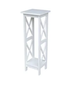 Sante Ahşap Çiçeklik 2 Raflı 90 cm Beyaz