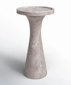 Tulas Mermer Saksı Standı Tek Katlı 56 cm Bej