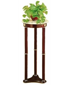 Zova Mermer Çiçeklik Sehpa 71 cm Beyaz-Yeşil