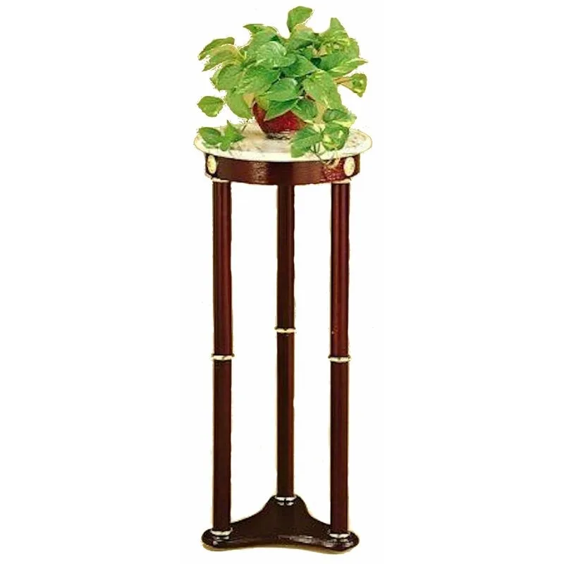 Zova Mermer Çiçeklik Sehpa 71 cm Beyaz-Yeşil