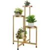 Adina Metal Çiçeklik 4 Raflı 79 cm Altın