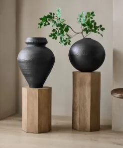 Serafino Ahşap Çiçeklik 2 Raflı 56 cm Naturel