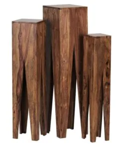 Cassina Akasya Ağacı Çiçeklik 3 Raflı 100 cm Naturel