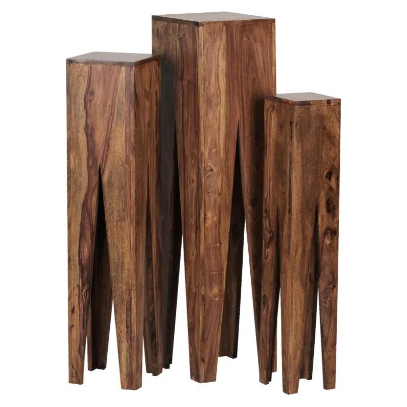 Cassina Akasya Ağacı Çiçeklik 3 Raflı 100 cm Naturel
