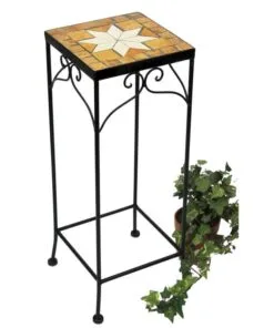 Amara Metal Çiçeklik Sehpa 54 cm Siyah