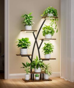 Annabelle Metal Çiçeklik 7 Raflı 122 cm Işıklı Model