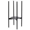 Arketto Metal Çiçeklik 75 cm Siyah 2 Katlı