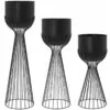 Armadio 3’lü Metal Çiçeklik 70 cm Siyah-Beyaz