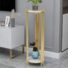 Arranjo Metal 2 Raflı Çiçeklik 90 cm Altın
