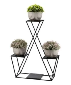 Arranjo Ferforje Çiçeklik 95 cm Siyah