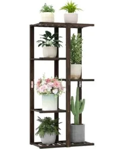 Aurora 7 Raflı Bambu Çiçeklik 84 cm