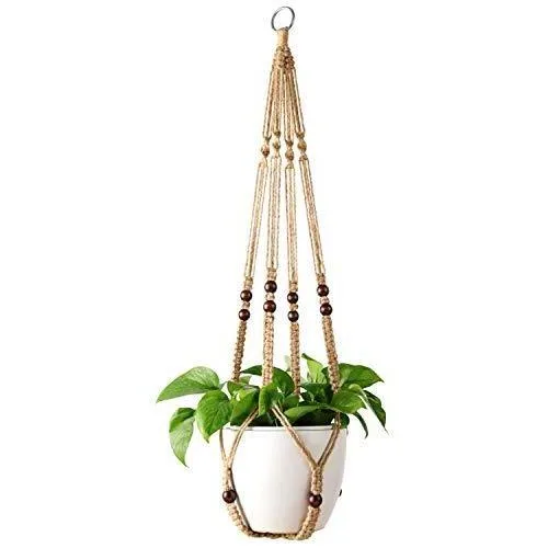 Bella Kahverengi Jüt 89 cm Makrome Saksılık