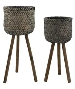 Bellini Ahşap Çiçeklik 59 cm Kahverengi