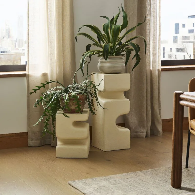 Modenza Beton Çiçeklik 1 Raflı 77 cm Gri