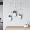 Modernix Beyaz Melamin Çiçeklik 3 Raflı 107 cm Pirinç Detaylı