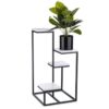 Biblio 4 Raflı Metal Çiçeklik 80 cm Beyaz