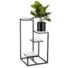 Biblio 4 Raflı Metal Çiçeklik 80 cm Beyaz