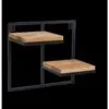 Bookerio Metal-Ahşap 2 Raflı Çiçeklik 35 cm Siyah