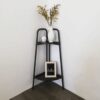 Booketta 2 Katlı Metal Çiçeklik 70 cm Antrasit Yeşil