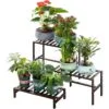 Bora Bambu 3 Raflı Merdiven Çiçeklik 40 cm Bora Bambu 3 Raflı Merdiven Çiçeklik 40 cm