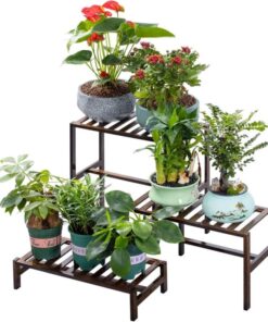 Bora Bambu 3 Raflı Merdiven Çiçeklik 40 cm