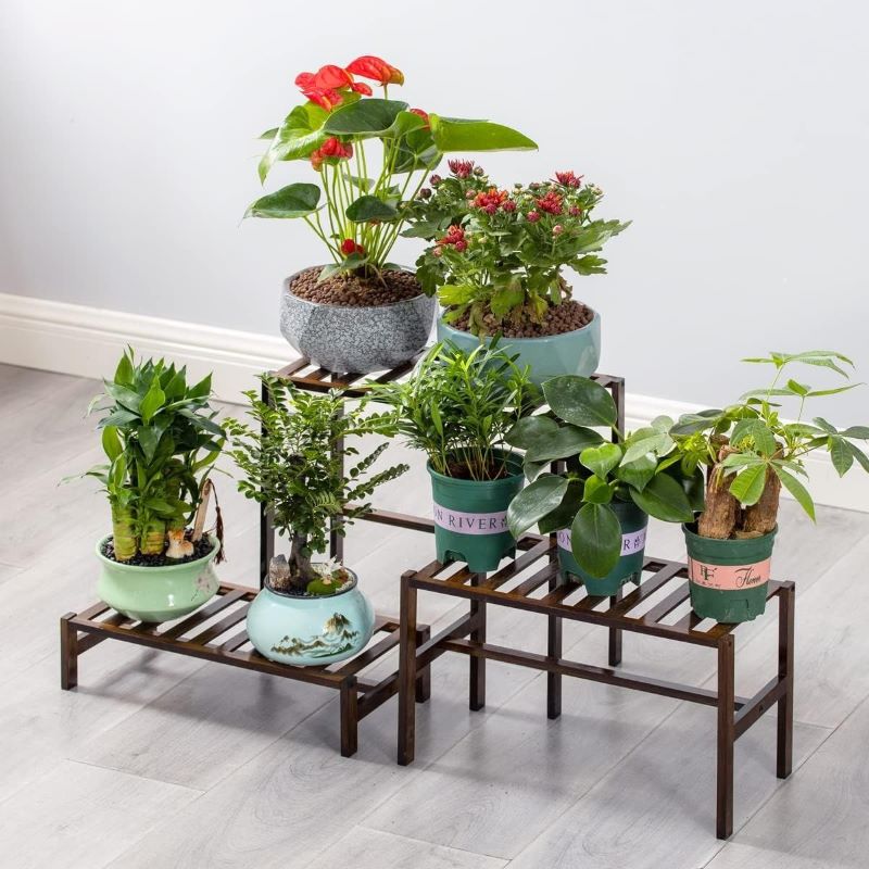 Bora Bambu 3 Raflı Merdiven Çiçeklik 40 cm - Görsel 3