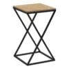 Boxia 2 Raflı Metal Ahşap Çiçeklik 40 cm Siyah Bej