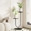 Carina Metal Çiçeklik 2 Raflı 75 cm U Tasarım