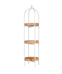 Carmela Metal Çiçeklik 3 Raflı 106 cm Beyaz