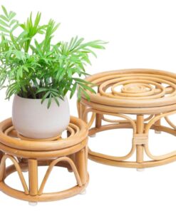 Casa Rattan Tek Raflı 30 cm Çiçeklik (2'li Set)