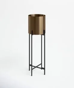Cascade Metal Çiçeklik 1 Raflı 84 cm Siyah-Kahve