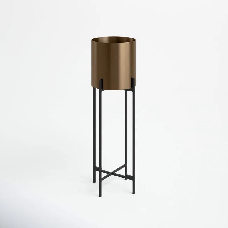Cascade Metal Çiçeklik 1 Raflı 84 cm Siyah-Kahve