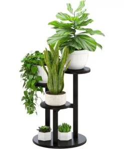 Celeste Bambu Çiçeklik 3 Raflı 43 cm