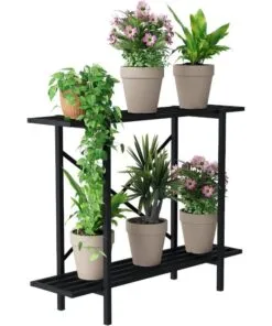 Celeste Metal Çiçeklik 2 Raflı 70 cm