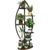 Celeste Metal Yaprak Şekilli 6 Raflı 147 cm Çiçeklik Celeste Metal Yaprak Şekilli 6 Raflı 147 cm Çiçeklik