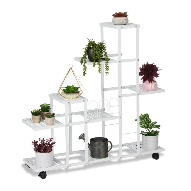 Urbana Çelik Çiçeklik 9 Raflı 92 cm Beyaz