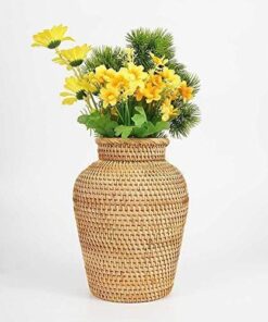Classico Kahverengi Rattan Çiçeklik 120 cm