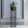 Compatto Metal Çiçeklik 60 cm Siyah