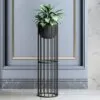 Compatto Metal Çiçeklik 60 cm Siyah