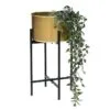 Cubico Metal Çiçeklik 50 cm Siyah Altın