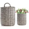 Depotto Hasır Saksı 25 cm Krem