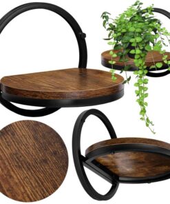 Divatto Ahşap Çiçeklik 26 cm Siyah Meşe