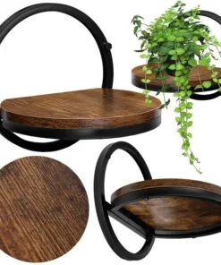 Divatto Ahşap Çiçeklik 26 cm Siyah Meşe