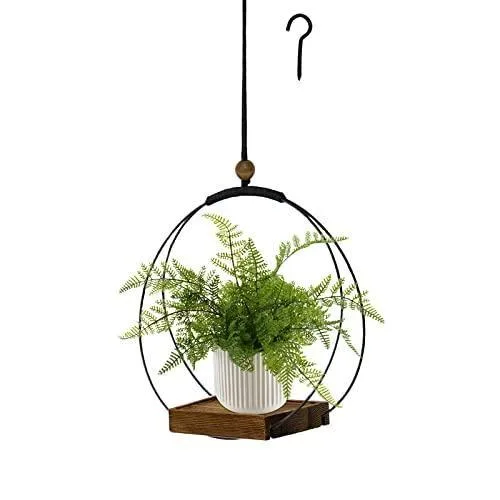 Dolce 62 cm Siyah Demir Makrome Saksılık